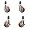 Service Caster 4 Inch 316SS Maroon Poly Swivel 1-5/8 Inch Expanding Stem Caster Brake SCC, 2PK SS316EX20S414-PPUB-MRN-2-TLB-2-158 - alternate 1